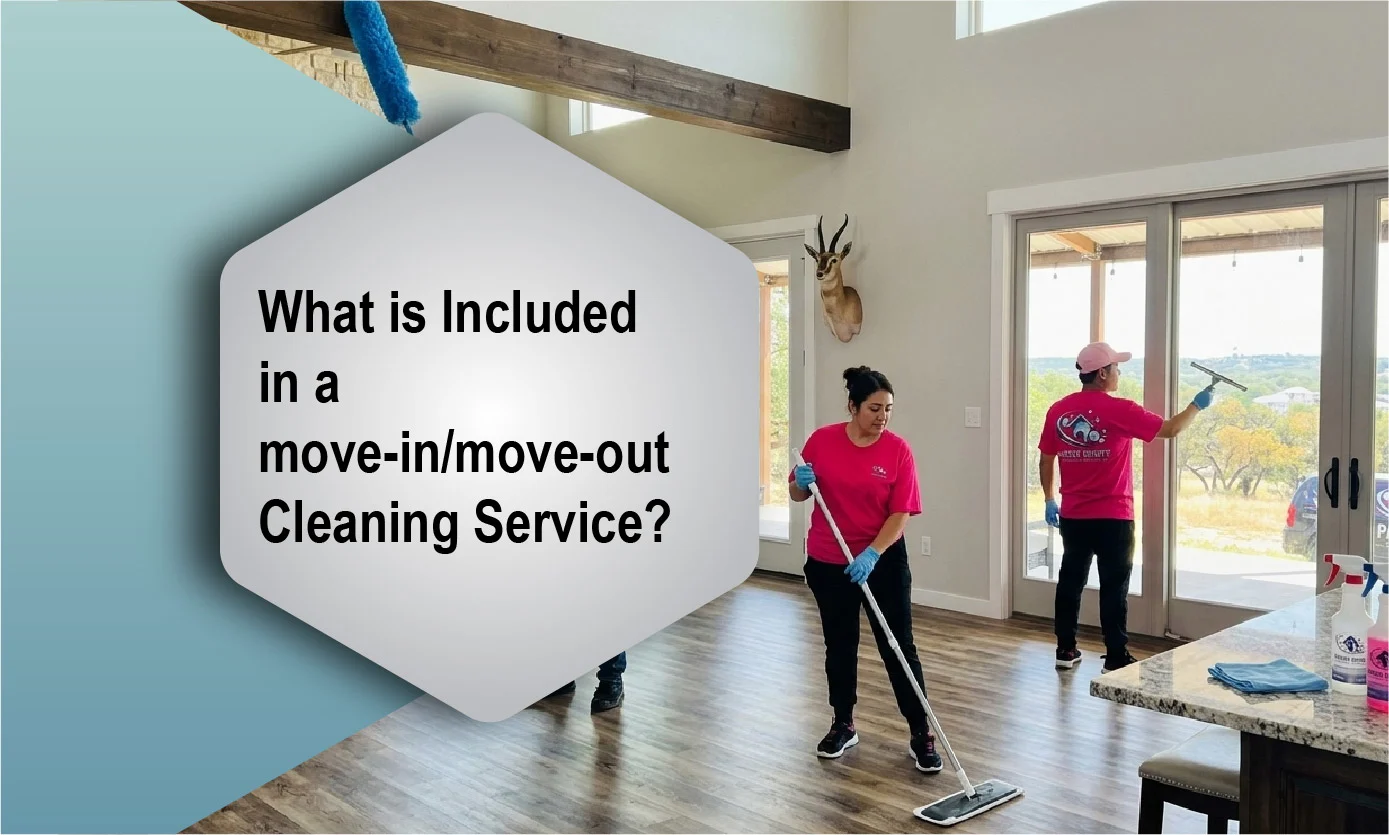 What is included in a move-in/move-out cleaning service?